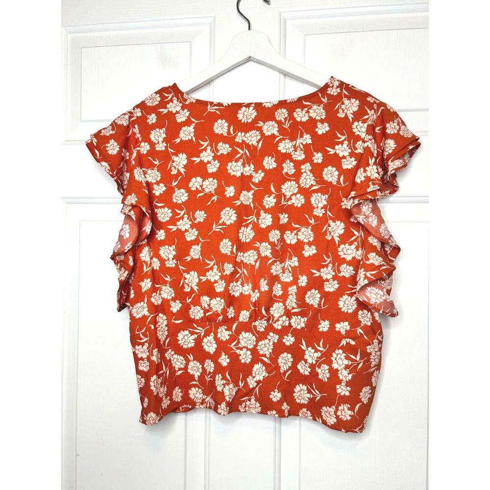 LC Lauren Conrad Floral Ruffle Blouse XXL - Picture 3 of 5
